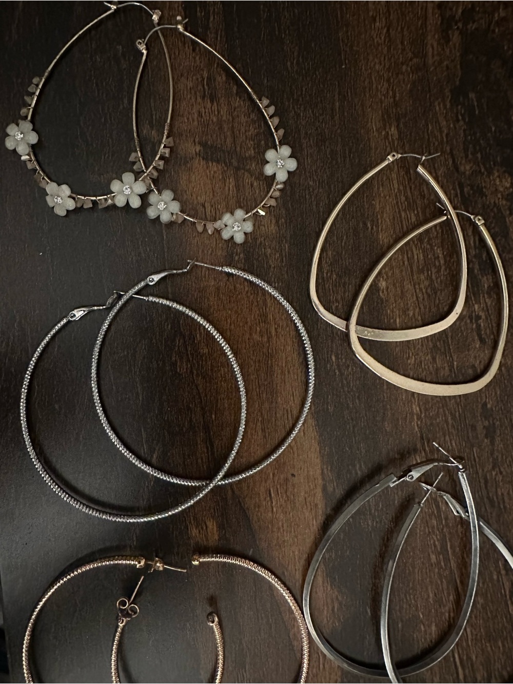 Assorted hoop earring bundle